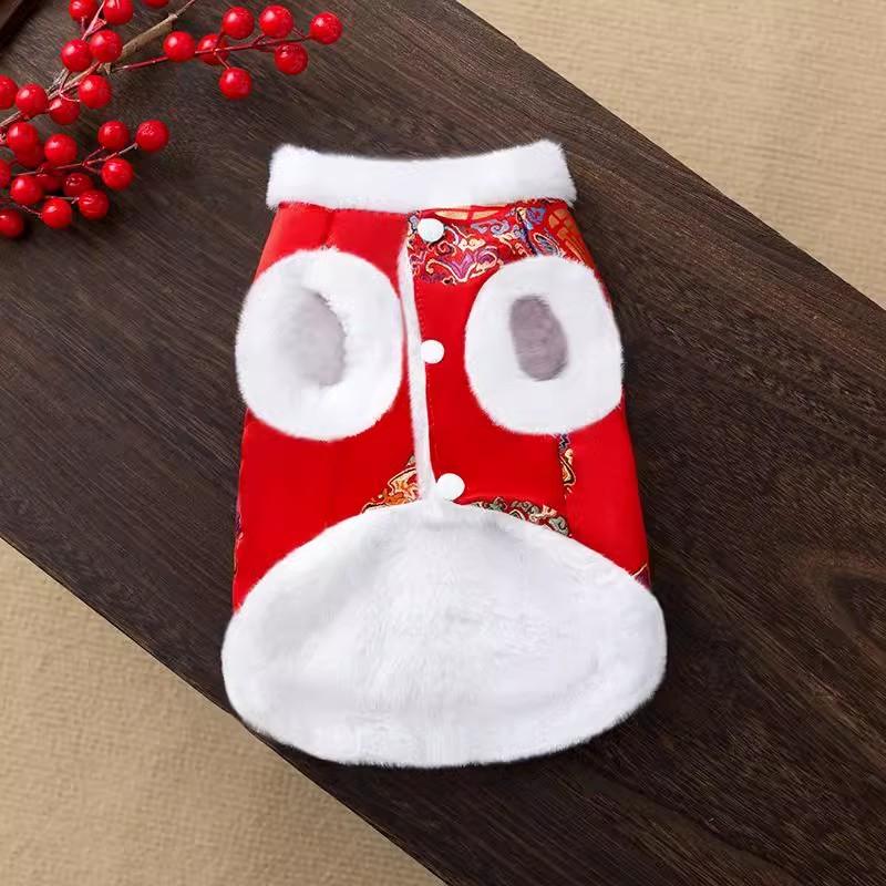 

Chinese New Year Dog Clothes Winter Pet Coat Jumpsuit Small Medium Big Large Dog Costume Poodle Husky Labrador Golden Retriever XS（old）