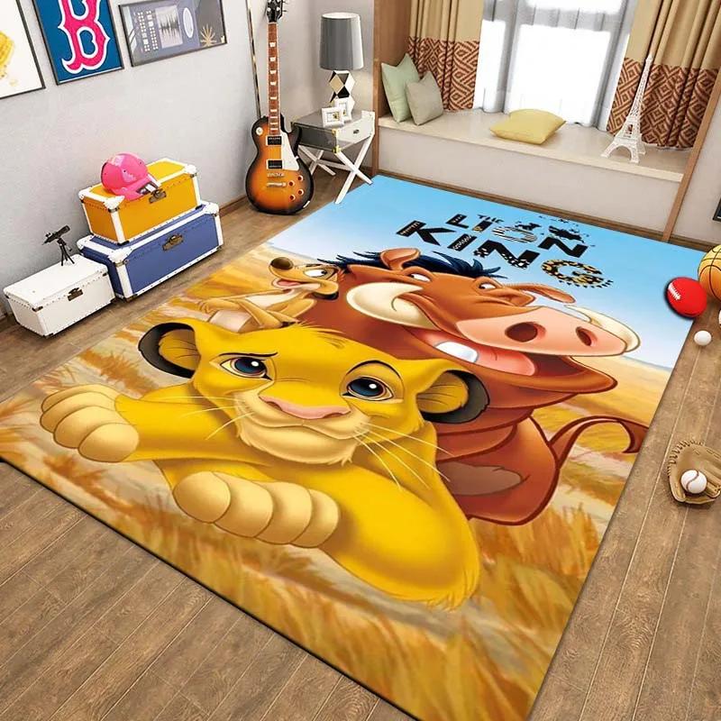 Multiple Sizes Lion King Simba Cartoon Large Area Carpet Rug for LivingRoom Children's Bedroom Sofa Doormat Floor Mat Great Gift
