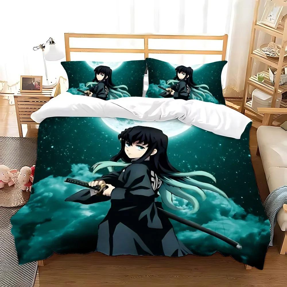 Bettbezug Kissenbezug Bettwäsche Set Muichiro tokito Erwachsener Junge Mädchen Schlafzimmer Dekoration Kinder Geschenk Einzel Doppel Große Größe