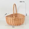 Rattan storage basket Willow weaving portable flower basket Woven vegetable picking fruit basket Bread steamed bread storage basket