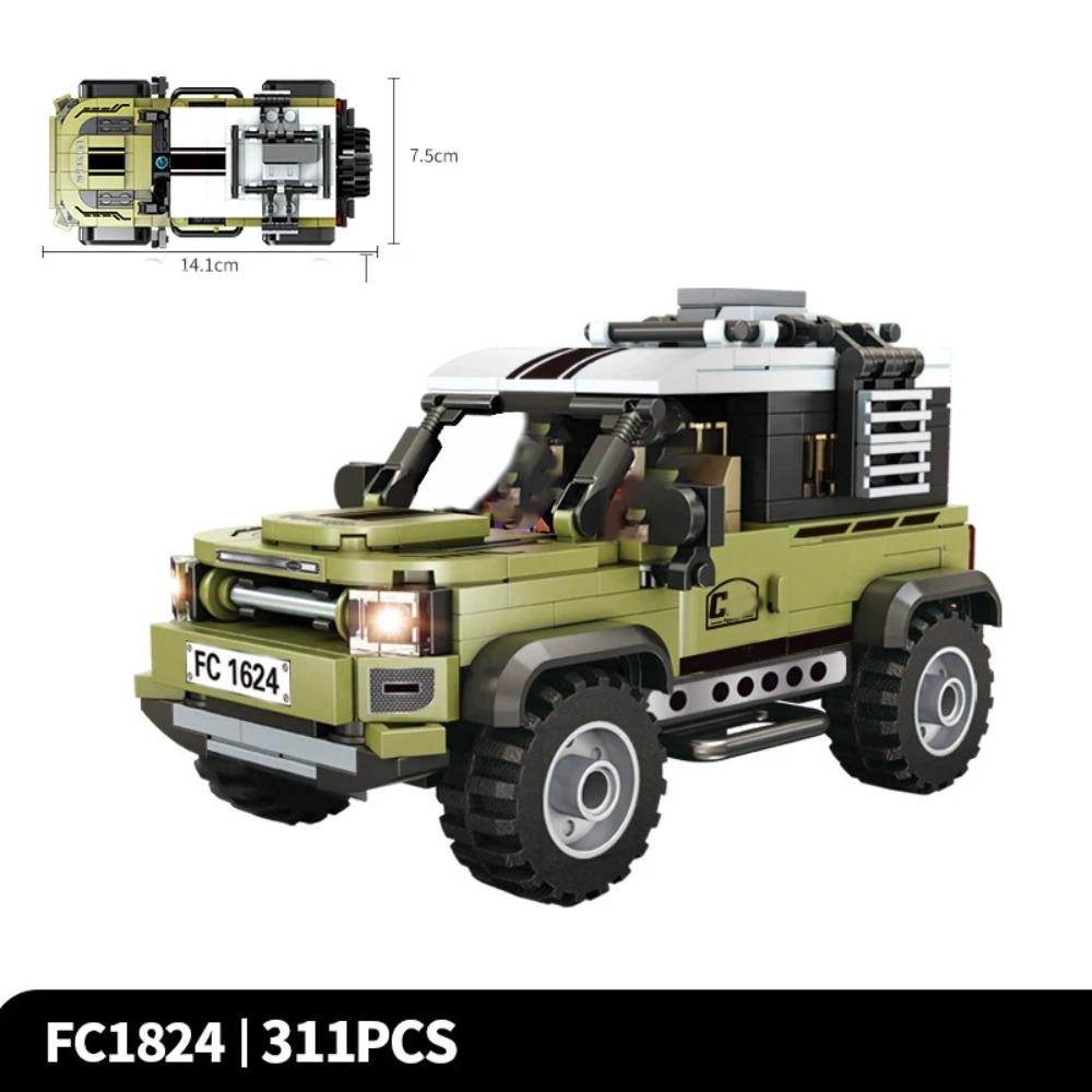 City vintage Speed car MOC rally sports model Building Blocks Old Super race classical Vehicle  Racing Bricks Christmas Gift toy