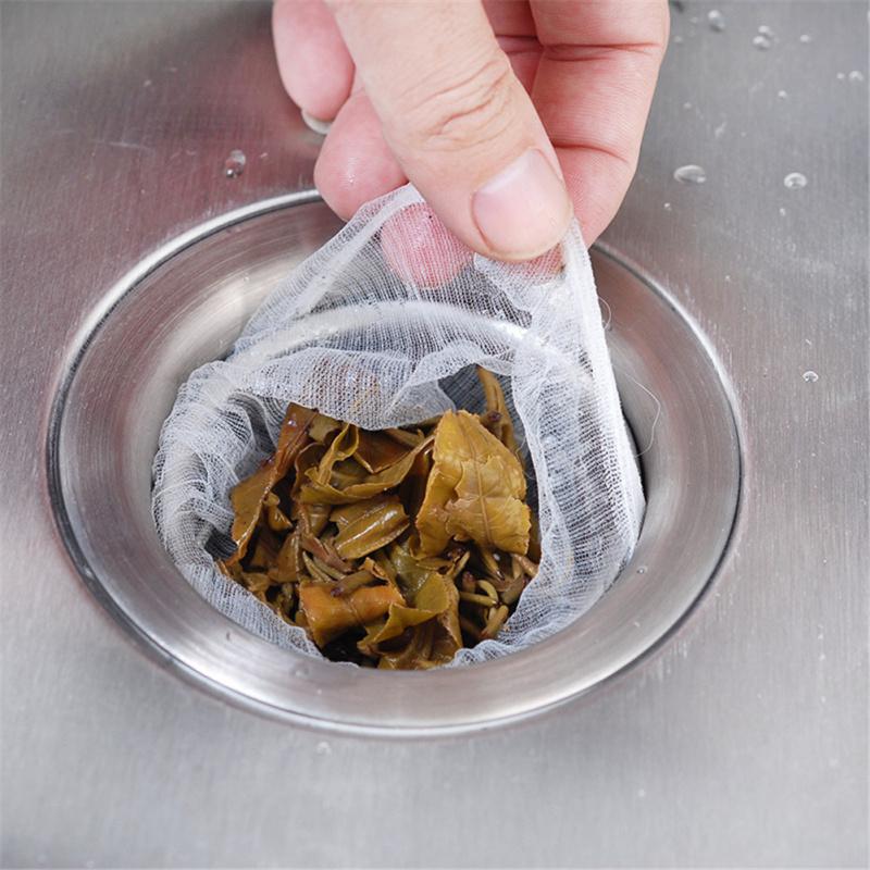 30 pezzi/set filtro per rifiuti usa e getta con foro di scarico per lavello da cucina