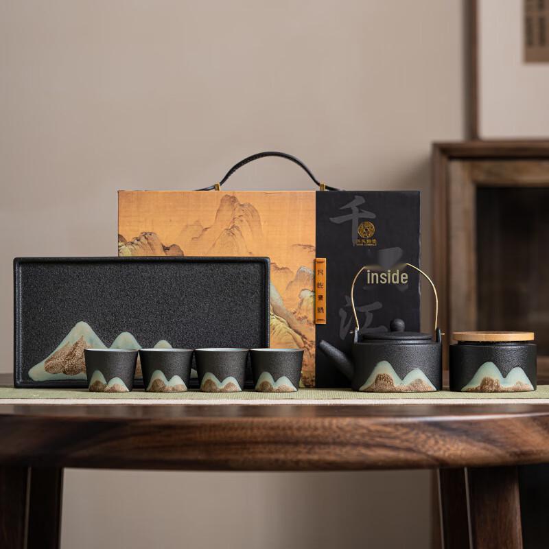 Qian Li Jiang Shan Chinese Ceramic Gong Fu Tea Set