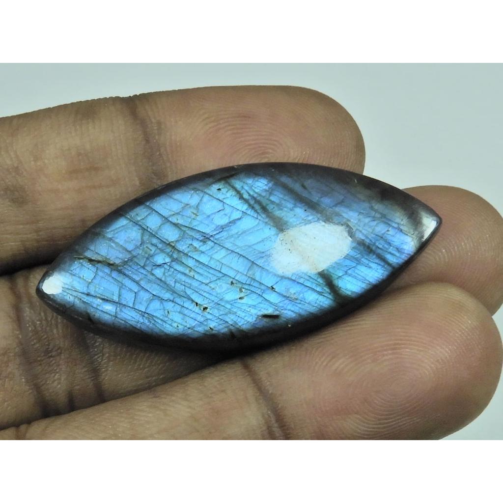 18X43X05MM Natural Labradorite Spectrolite Purple Fancy Cabochon Gemstone G-40