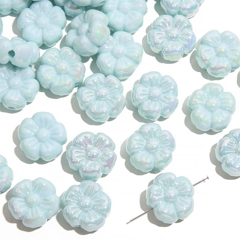 Acrylic Flower Beads for DIY Necklace Bracelet Earring Jewelry
