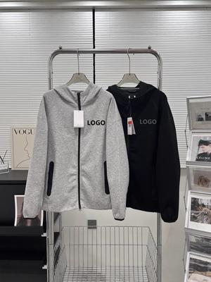 Spring & Autumn Sports Casual Hooded Knit Jacket - Solid Color Zipper Cardigan