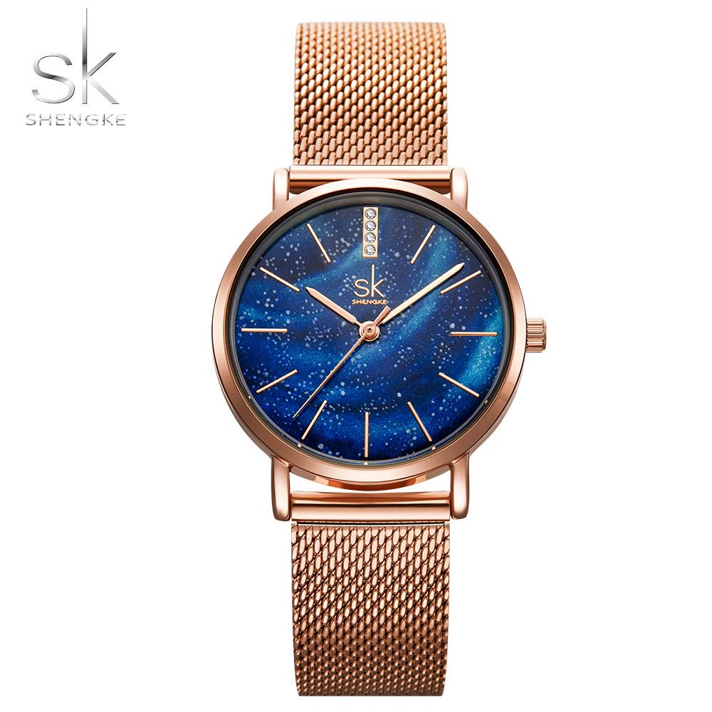 SK Mesh Belt Women s Starry Sky Wristwatch - Creative Fashion Ladies Watch