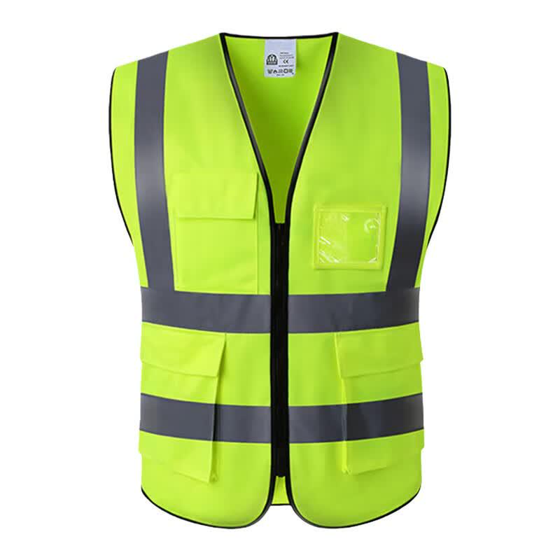 Pinxie Fluorescent Yellow Multi-Pocket Safety Vest