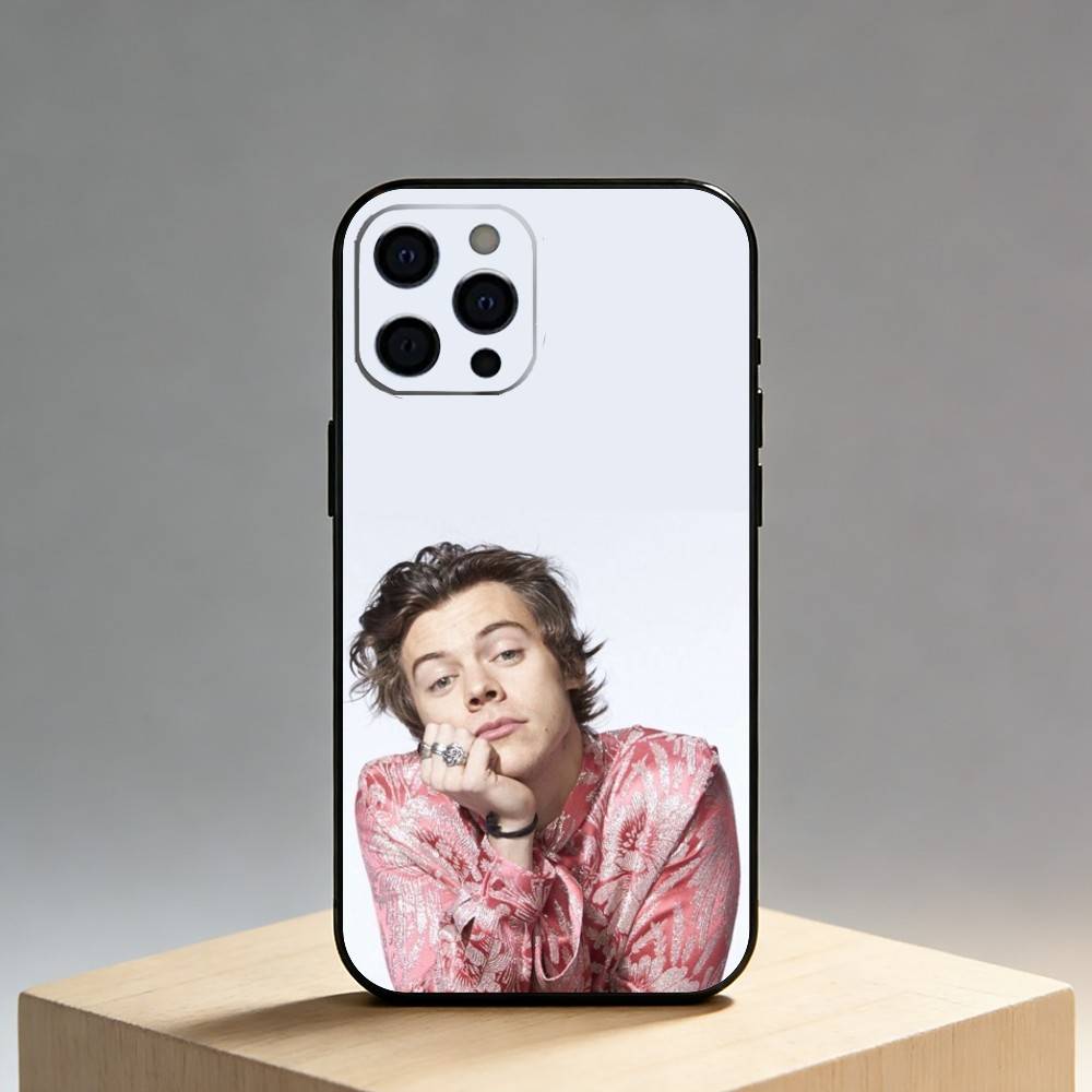 

H-Harry S-Styles Phone Case For iPhone17,16,15,14,13,12 Plus,Max Soft Silicone Black Cover iPhoneXSMAX
