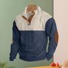 Podzim jaro pánská mikina se zapínáním na stojáček límeček Colorblock krájení dlouhé rukávy svetr Sportovní ležérní denní top