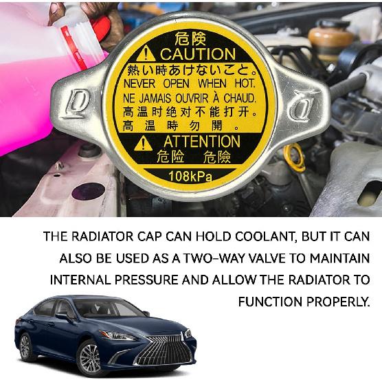 Radiator Cap 16401-20353 16401-31650 Replacement for Toyota 4Runner, Camry, Corolla, Highlander, Tundra, Tacoma, Prius, Lexus GS300 RX330 Stainless