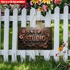 2D Flat 30*20cm "STUDIO" Vintage Style Wooden Decorative Sign, Exquisite Flower Patterns Wooden Wall Hanging Plaque, Suitable Film Studio, Recording