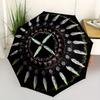 1pc Feather Mandala Themed Umbrella, 8 Rib Frame,Automatic Opening 3 Fold Umbrella, Lightweight and Durable Couple Umbrella-208