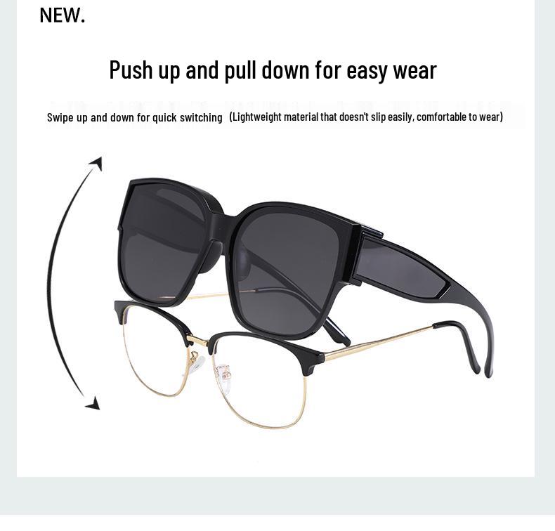 Polarized Myopia Over-Glasses Cycling Sunglasses for Men & Women - High-End Feel for Driving