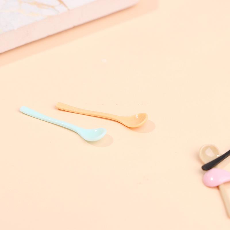 1 Stück Puppenhaus Zubehör Mini Eis Dessert Joghurt Löffel Dekoration