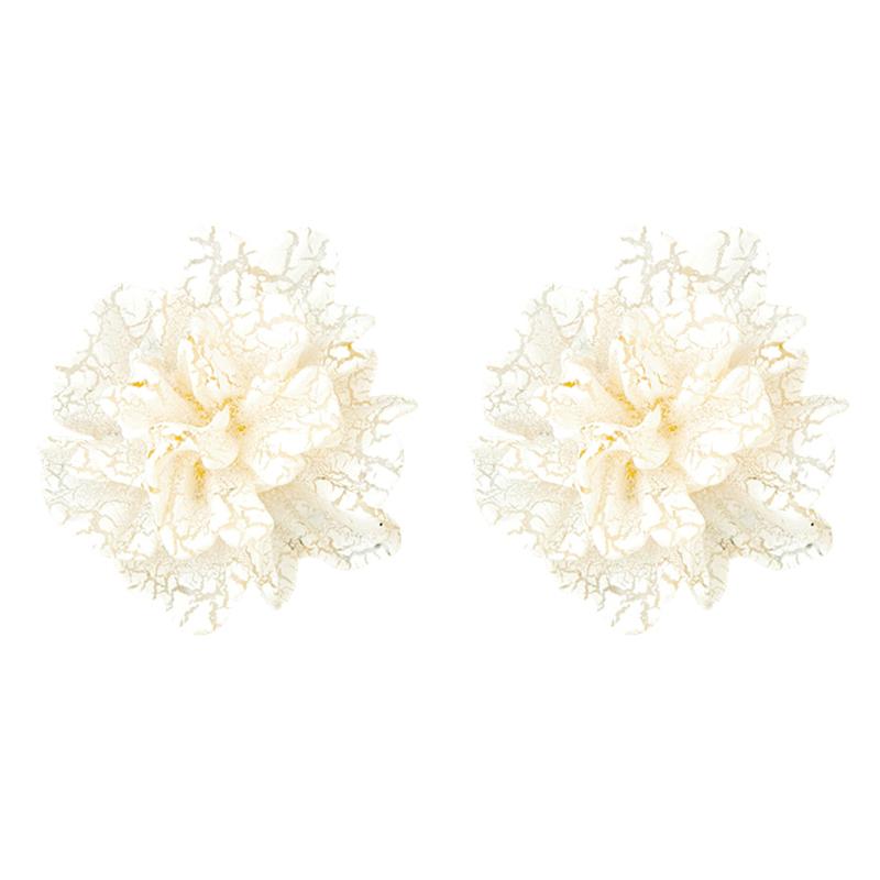 1 Paar Ohrstecker mit Eisriss-Blumenmotiv, trendiges Temperament, elegante Ohrringe