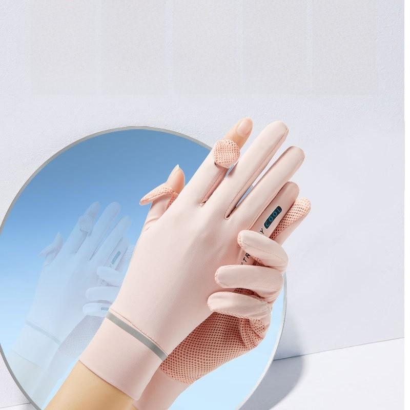 Summer Womens Breathable Uv Protection Gloves With Touch Screen For Outdoor Cycling And Sports