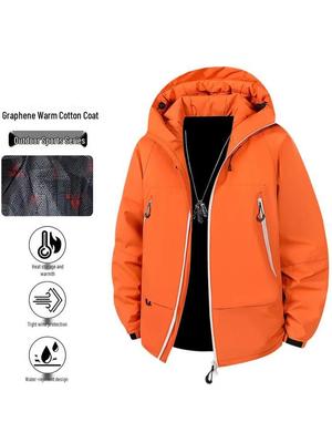 Men's Waterproof Graphene Hooded Ski Jacket - 2025 Winter Collection
