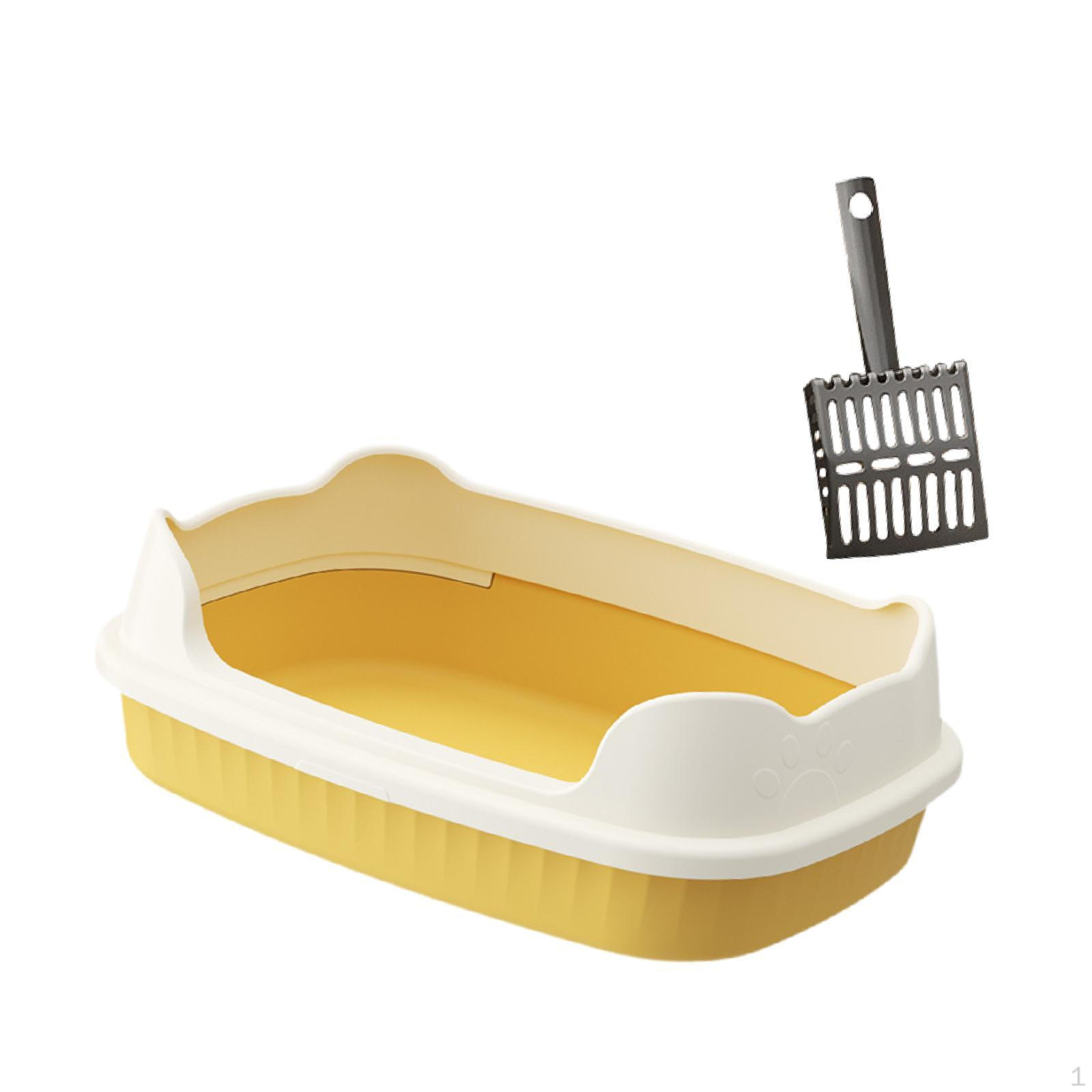 

Котячий лоток. Кошеня. Горщик. Туалет. Міцна переносна пісочниця. Товари для тварин. Легко чистити. Кітті жовтий