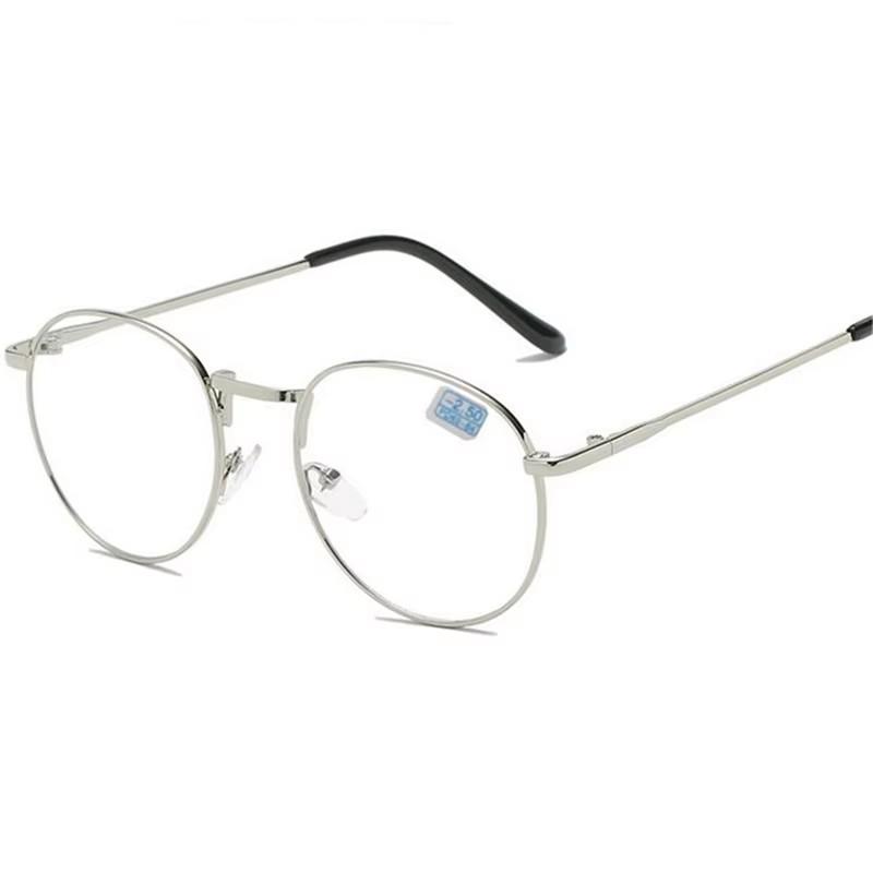 

Gold Frame Oval Prescription Glasses Unisex Metal Anti Blue Light/Photochromic/Myopia/Progressive Optical Eyeglasses Single Version&1.56&None