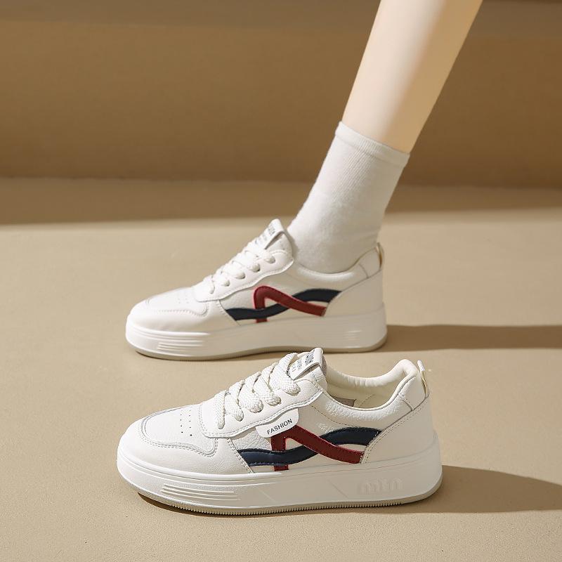 

Red order surge small versatile factory spring and autumn flat platform casual dad new net sports board shoes white shoes girls 40