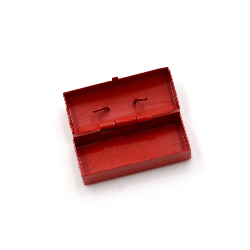 1pc 1:12 Mini Metal Tool Box Dollhouse Miniature Mini Box For Baby Gift Red Blue Doll Accessories