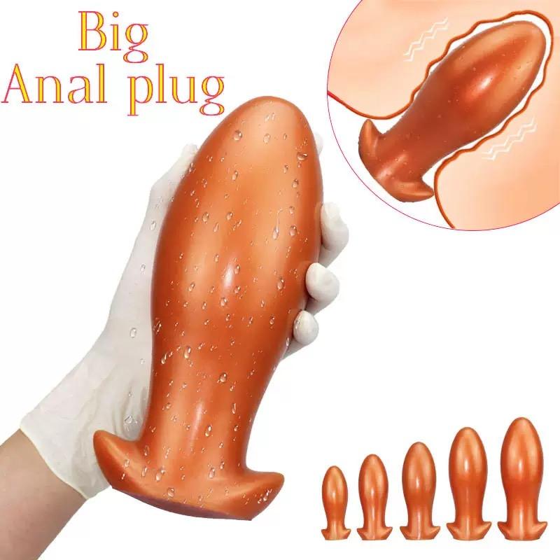 XXL Silicone Plug, Huge Soft Liquid Silicone Design with Comfort Base, Flexible Large Size Toy for Couples, Multiple Sizes Available