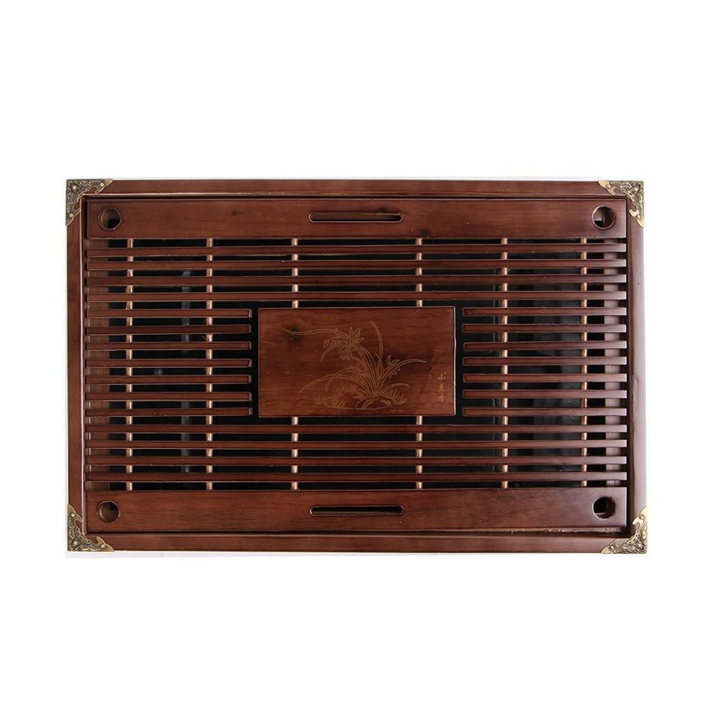 Holz Mond Teezeremonie Platte (43x28cm) (Braun)