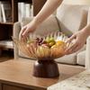 Elegant Fruit Bowl with Pedestal, Snack Storage, Decorative Tray, Serving Tray for Living