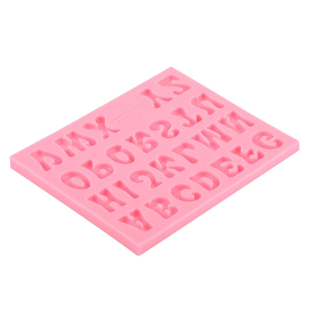 Silicone Mold Alphabet 26 Letters Pink Handmade DIY Mould Tool