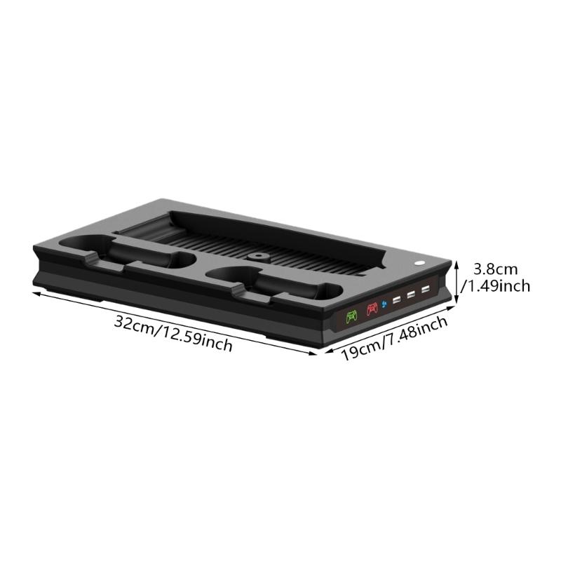Cooling Station with Double Controller Charger Dock With Builts In Cooling Fan And Accessory Storage Space for P5 DE/UHD