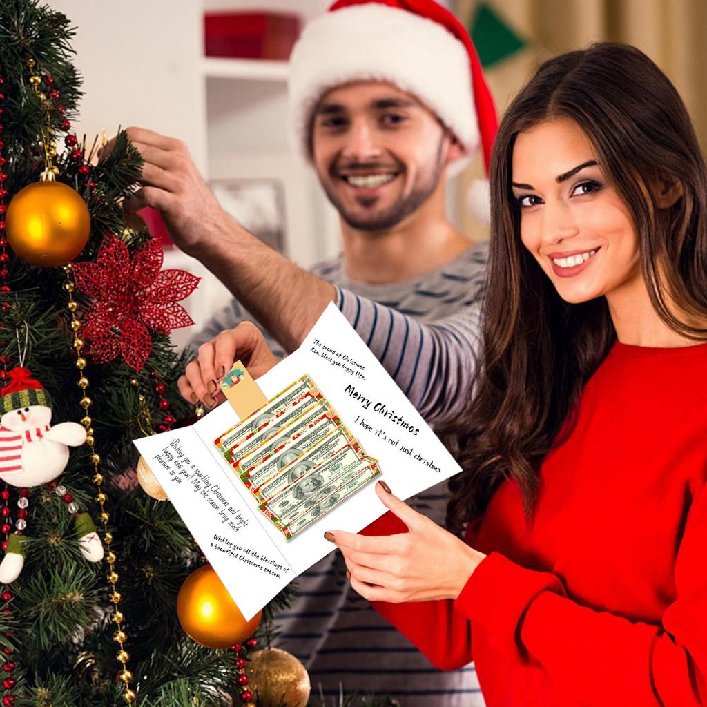 Money Santa Christmas Card With Envelope Holiday Parties Christmas Travel Gifts