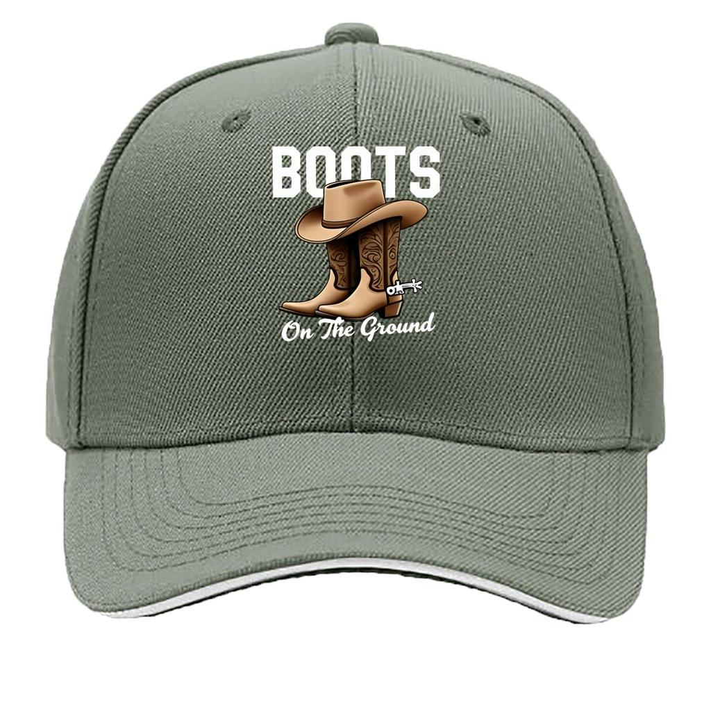 Cowboy Boots And Hat Design Unisex Baseball Caps Travel Caps Suitable for Every Season Sandwich Baseball Cap