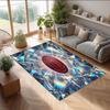 Tappeto in Flanella Stampato AC Milan Antiscivolo Morbido Poliestere Tappeto per Pavimento Tappetino Decorativo da Interno per Camera da Letto Soggiorno Divano Sala Giochi Decorazione Casa