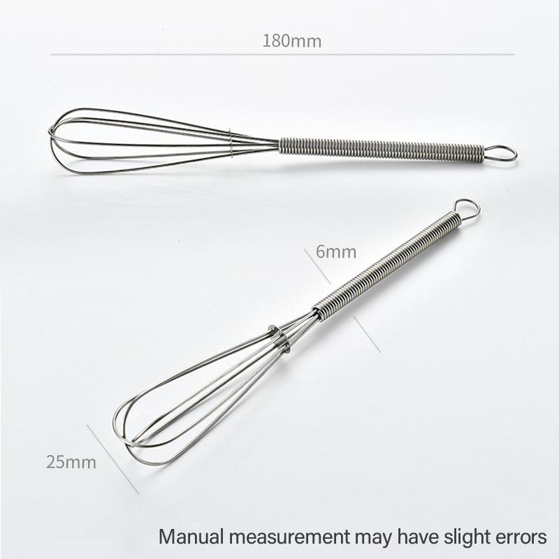 1/2pcs 3-wire Mini Stainless Steel Balloon Balloon Beater Manual Frother Mini Whisk Kitchen Kitchen Whips and Mixer