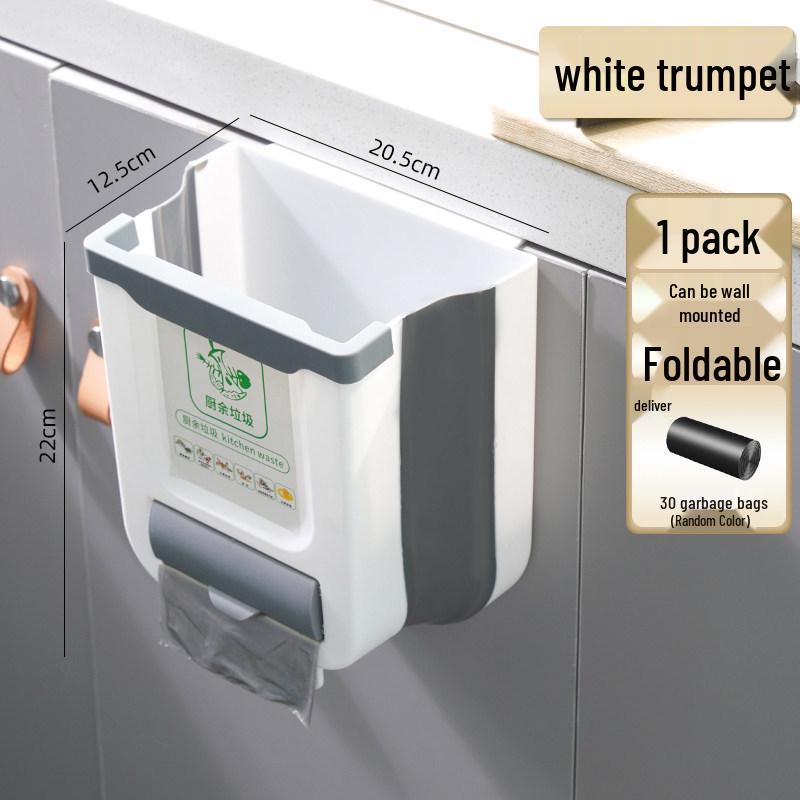 Wall-Mounted Foldable Kitchen & Bathroom Trash Bin