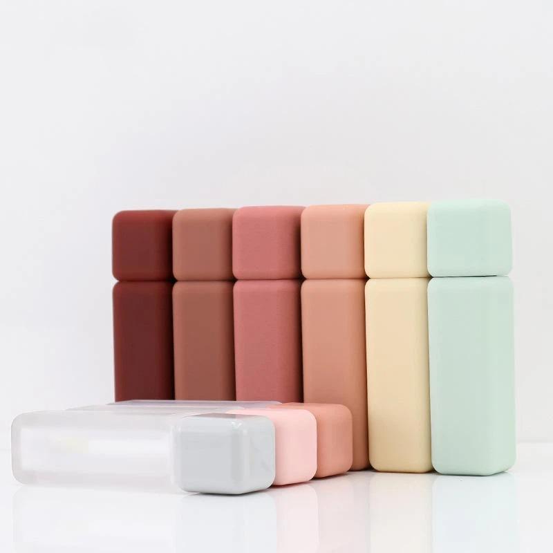 1Pcs Refillable Lip Glaze Container 5Ml Empty Square Frosted Lip Gloss Tube For Diy Cosmetics Packaging