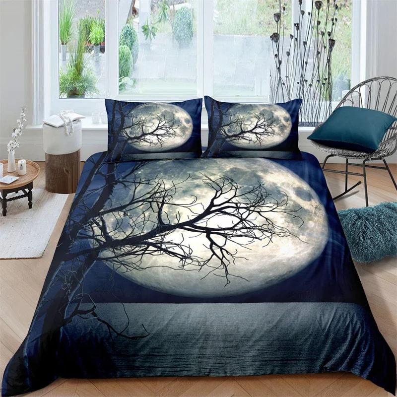 Comforter Tree Branches Botanical Leaves Print Bedding Set Polyester Nature Tree Comforter Queen Full For Kids Adults