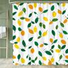 1Pc Plant Cherry Strawberry Lemon Shower Curtain, Bathroom Decorative Shower Curtain, Waterproof Shower Curtain With Hooks