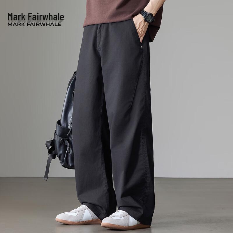 

Mark Fairwhale Men s Wide-Leg Straight Casual Pants 36
