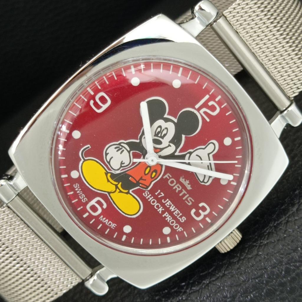 

SWISS VINTAGE HAND-WINDING MENS REFURBISHED RED COLOR DIAL WATCH a707278-1