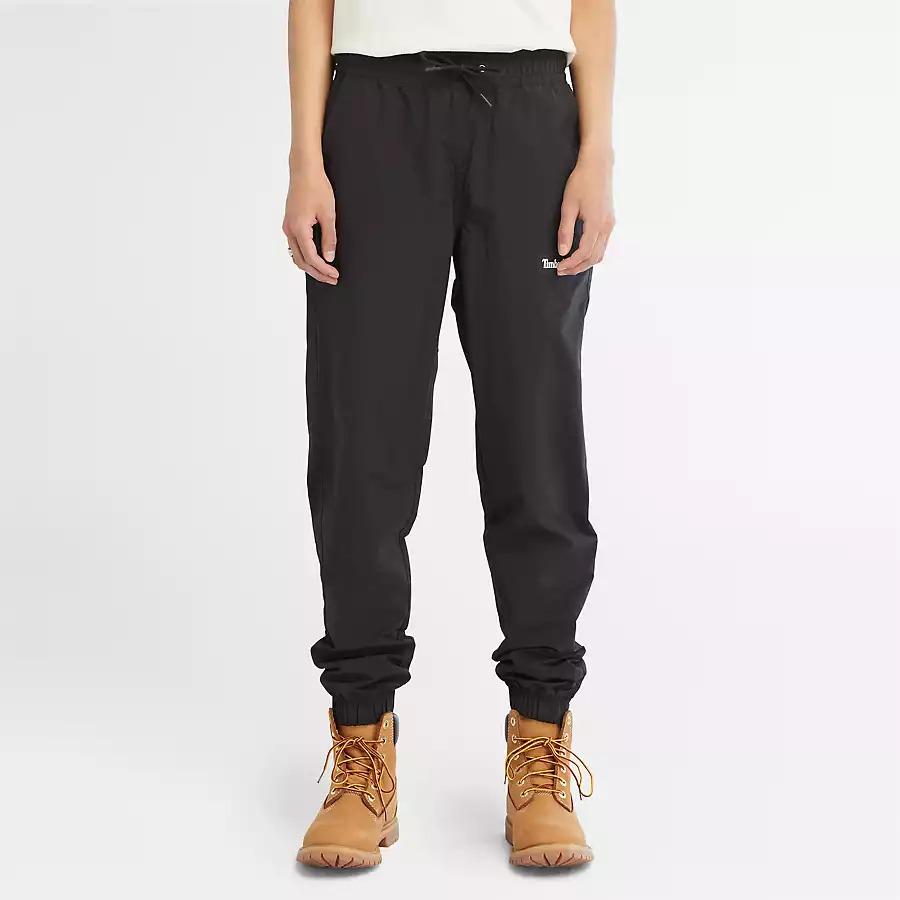 Timberland Solid Color Label Drawstring Casual Pants Unisex bottoms Black A678N-001