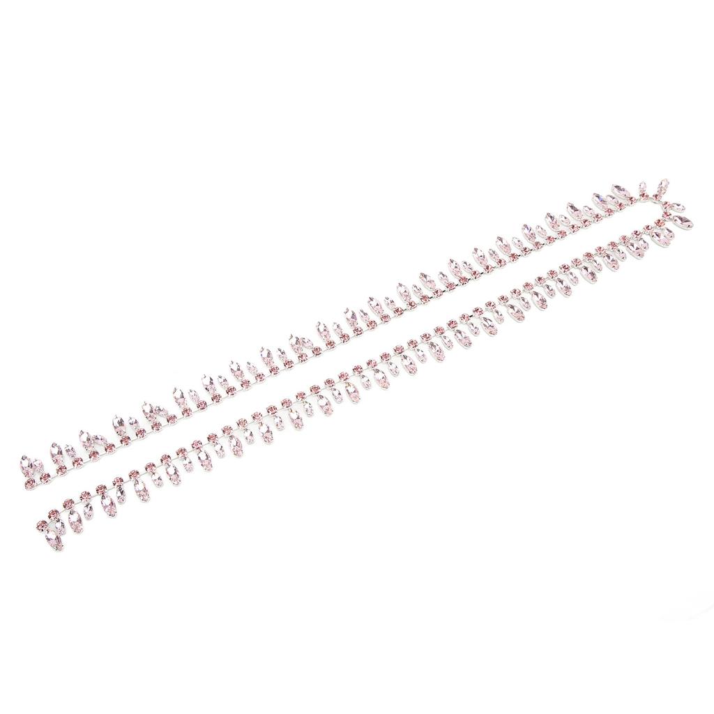 Rhinestone Chain 2.3cm Wide 1 Yards Silver Bottom Fine Workmanship Super Glittering DIY Craft