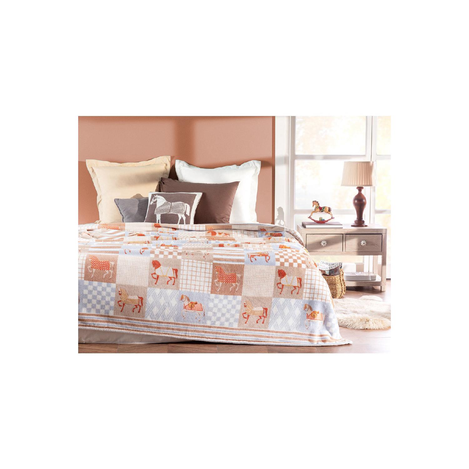 

Одинарное одеяло с принтом Lily Wellsoft — светло-голубое 150 x 200
