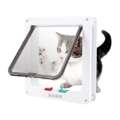 Cat Door 4 Way Locking Cat Door for Interior & Exterior Doors Interior Cat Flap for Pets Doors for Pets Doors for Cat Easy Installation