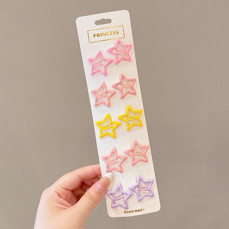 10 buc. Acele de păr coreene noi pentru copii, fete, culoarea ceaiului cu lapte, barete prințesă, clemă laterală, accesorii de păr pentru fetiță