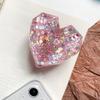 Mobile Phone Finger Telescopic Colorful Sequins Holder Universal 3D Love Heart Folding Phone