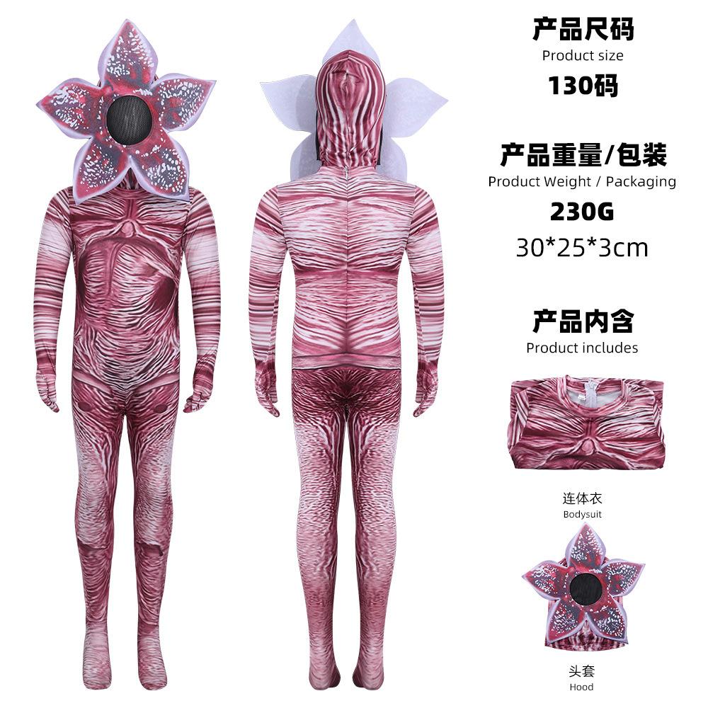 5 Horror Cannibal Flower Cosplay Costume Stranger Things Demon King onesie party tights