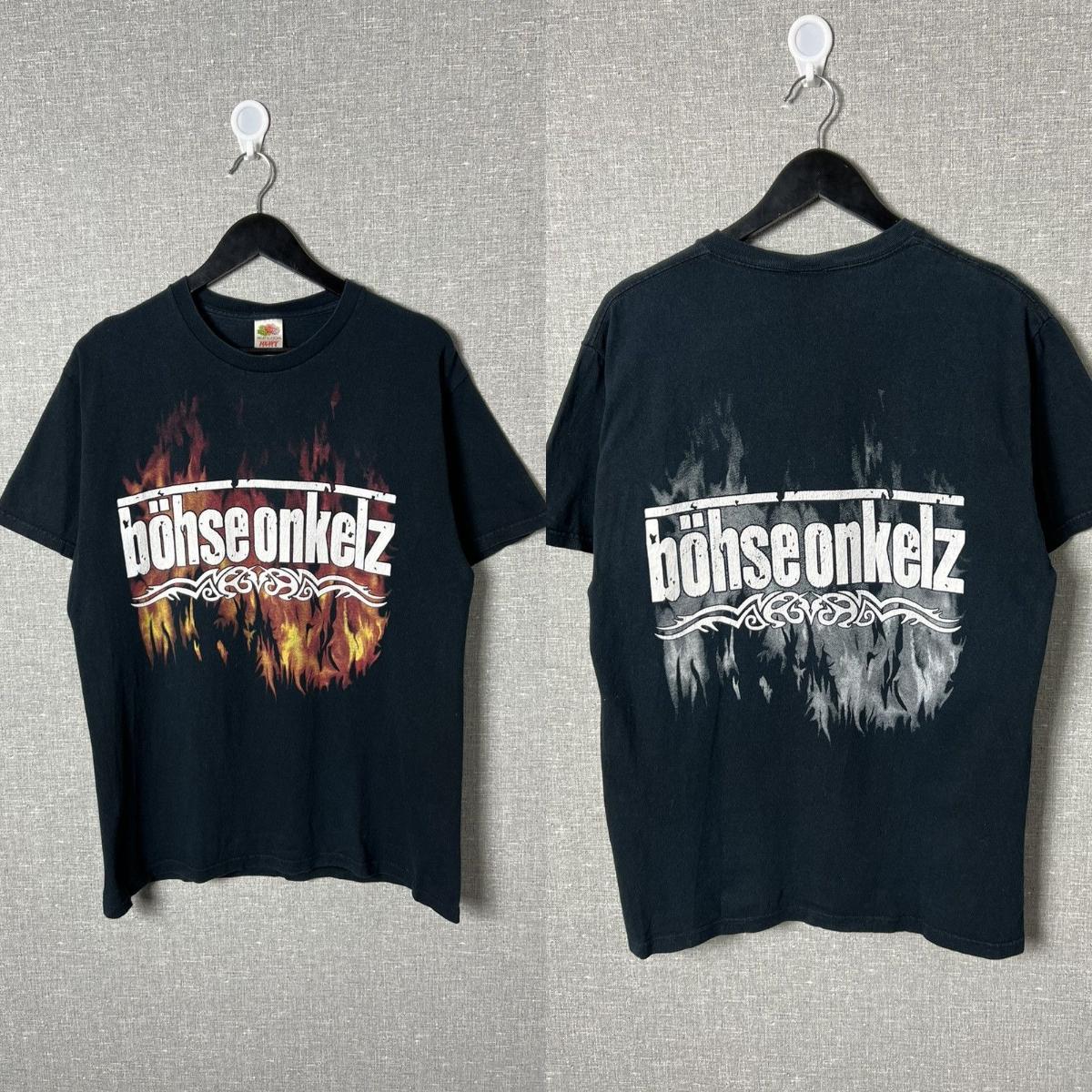 

Band Tees × Vintage Böhse Onkelz Vintage 90s Rock Band Tee Tour T-Shirt Size Onkelz Global Tour T-shirt Street Hip Hop Oversized Y2k Casual Clothing XXXL різнокольоровий