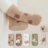 Neue Baby Kleinkind Anti-Rutsch Thermosocken Mid Calf Indoor Cartoon Grip Silikonsohlen Rutschfest Erste Schritte Winter Warm